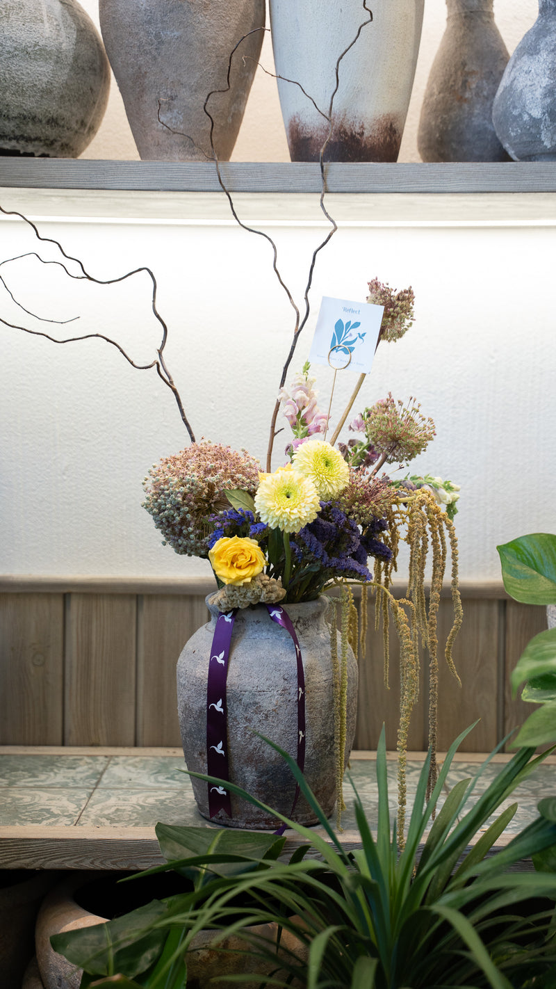 Reflect Signature Vintage Vase in Wild Flowers