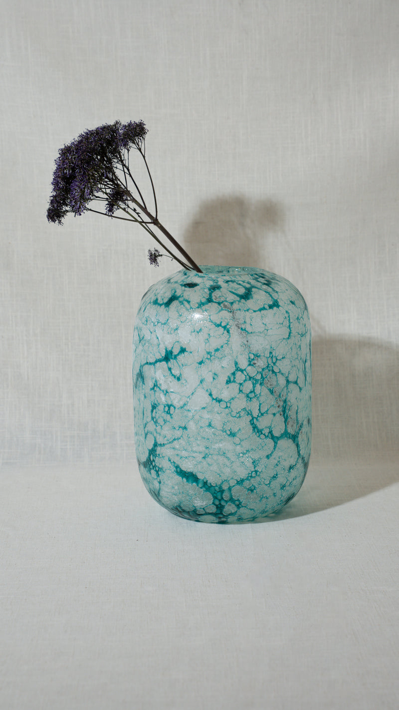 Clear Vase Blue